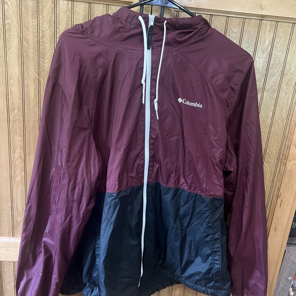 Columbia Maroon and Black Windbreaker